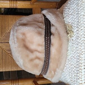 Vintage Union Made faux fur fedora, size L